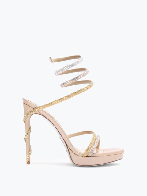 Margot Plateau Sandal With Gold And Silver Crystals 120