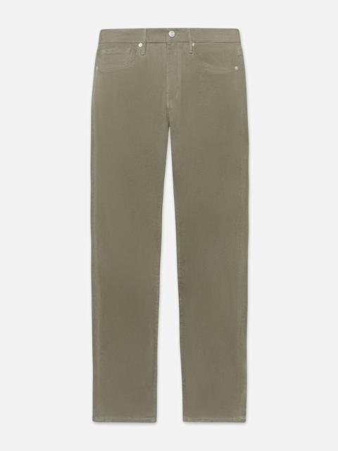 L'Homme Slim Brushed Twill in Washed Military