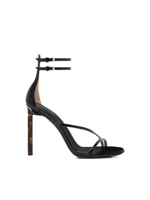 PATENT LEATHER ANKLE STRAP SANDAL