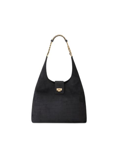 crocodile-effect tote bag