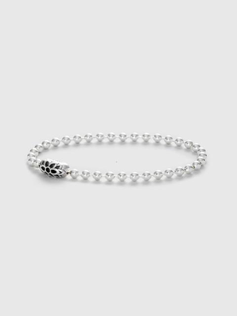 Triple Cutout Poplock Ball Chain Bracelet in Sterling Silver