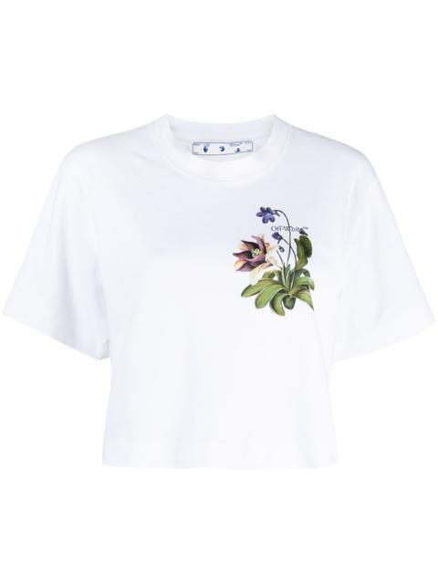 botanical Arrows cropped T-shirt