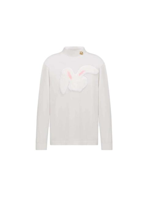 Dior x ERL Relaxed-Fit Long-Sleeved T-Shirt White Cotton Jersey