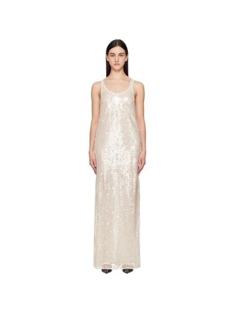 Off-White Sequins Tank Maxi Dress