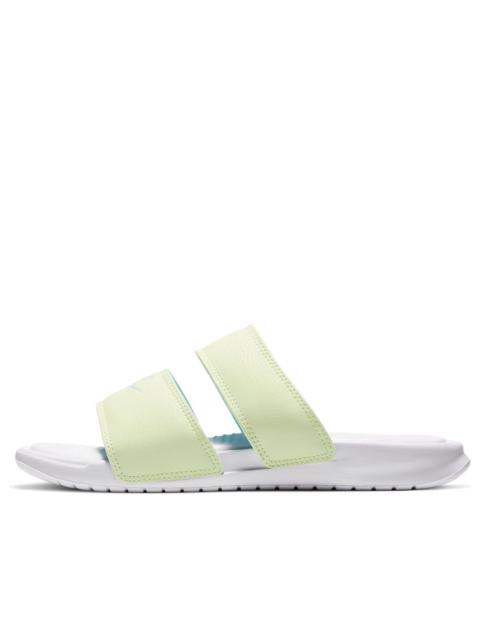 (WMNS) Nike Benassi Duo Ultra Slide White/Yellow 819717-111