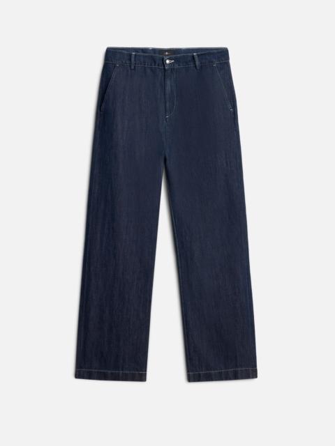 WIDE LEG CHINO in Indigo Linen Nocturnal