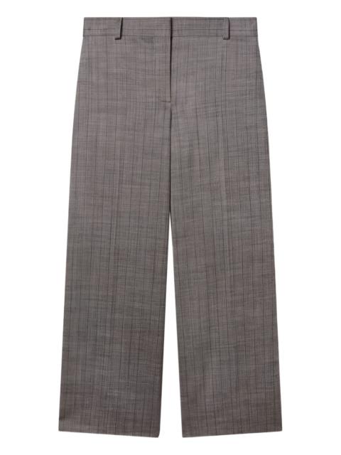 wool checked trousers