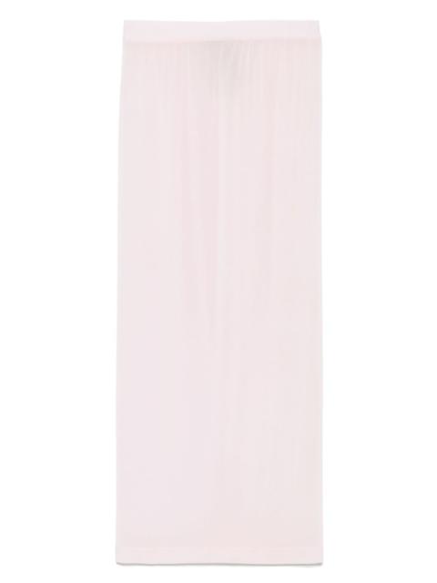 sheer tube midi skirt