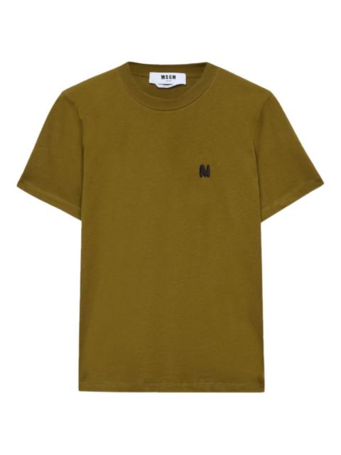 logo-embroidered T-shirt