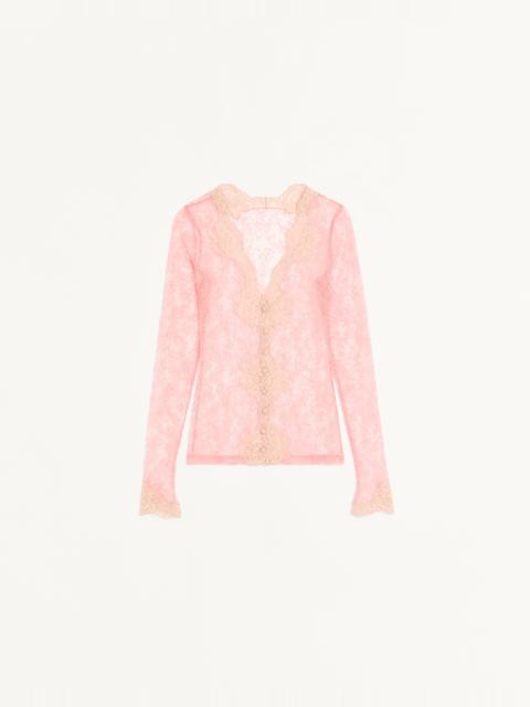 STRETCH LACE CARDIGAN