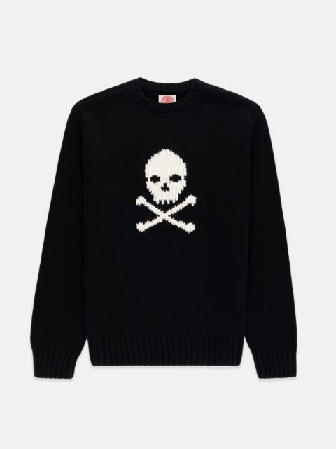 SKULL & BONES INTARSIA KNIT COTTON SWEATER