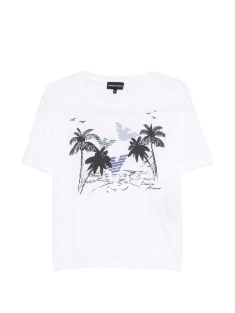 palm tree printed T-shirt
