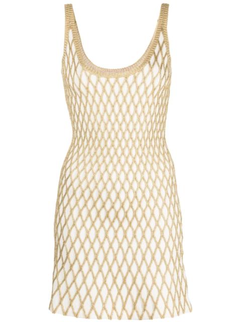 scoop-neck sleeveless dress