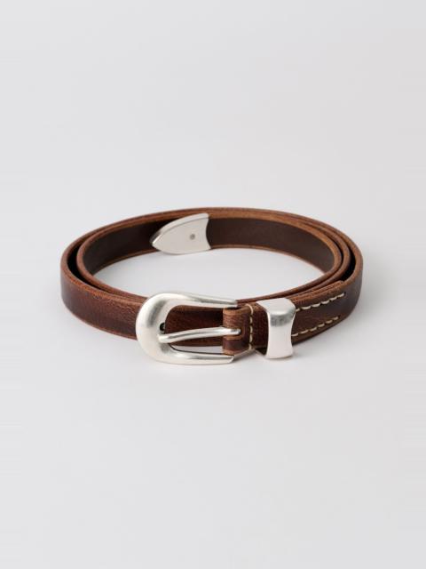 Belt 2 cm Brown Leather