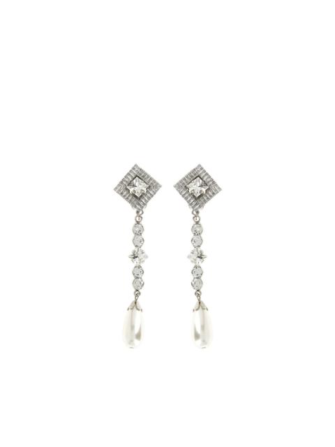 crystal-embellished drop earrings