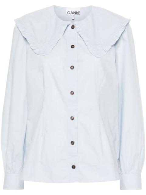 puritan-collar cotton shirt