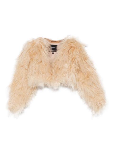 Luxe fur cropped jacket