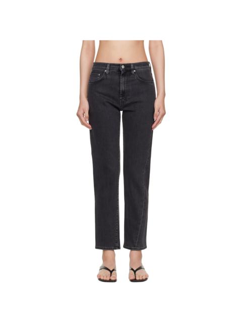 Gray Twisted Seam Jeans