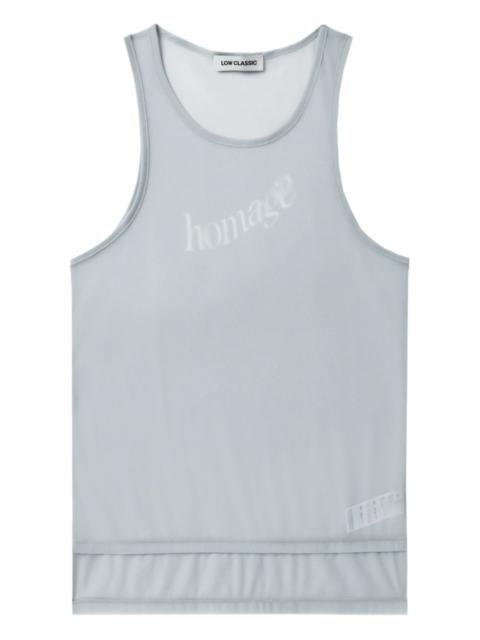 "Homage" printed top