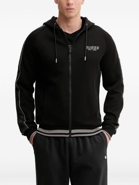 zip-fastening hoodie
