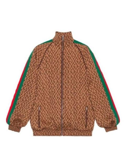 (WMNS) Gucci G Rhombus Jacket 'Brown' 596002-XJBUT-2100