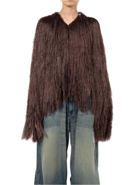 Shaggy Fringe Knit Cardigan
