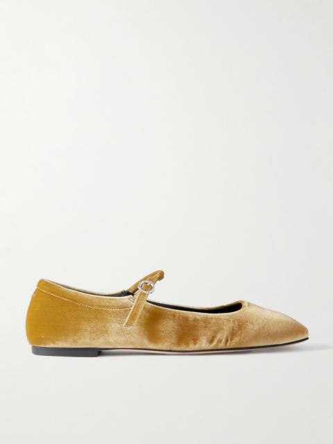 Uma Velvet Mary Jane Ballet Flats