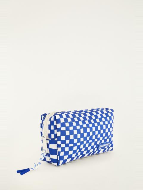 Blue Checkered Dream Pouch Bag