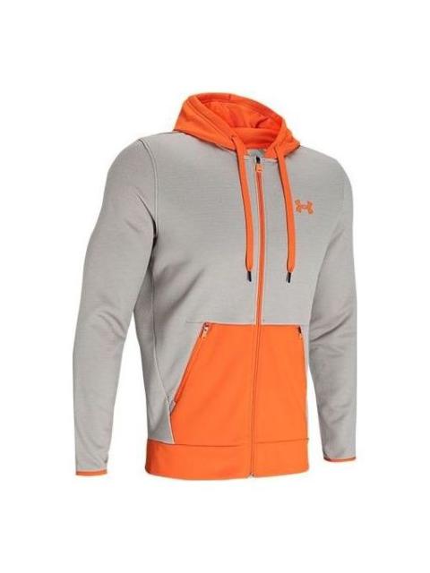 Under Armour Fleece Textured Full Zip Hoodie 'Orange Light Brown' 1360718-200