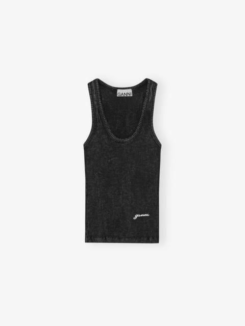 BLACK WASHED TANK TOP