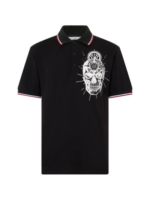 skull-tattoo polo shirt