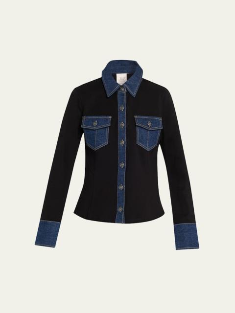 Aliza Denim Button-Front Shirt
