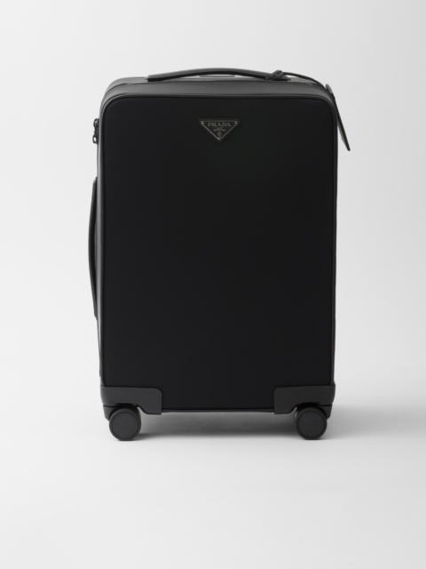 Re-Nylon and Saffiano leather trolley