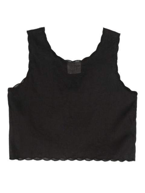 scallop-trim tank top