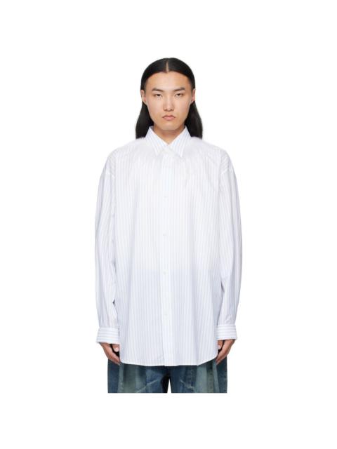 White & Blue Kidassia Collared Shirt