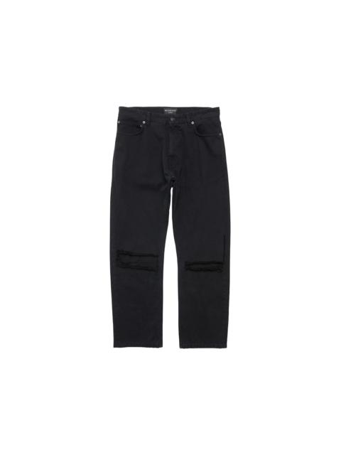 Balenciaga Loose Fit Buckle Pants Black