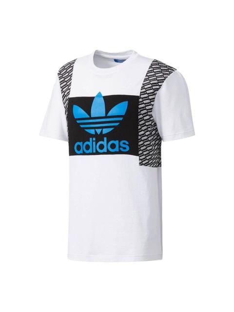 adidas originals 2 Lond Causual Sports Printing Round Collar Male White BQ0914