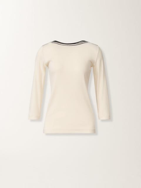 Marinière T-shirt in butter and midnight blue jersey