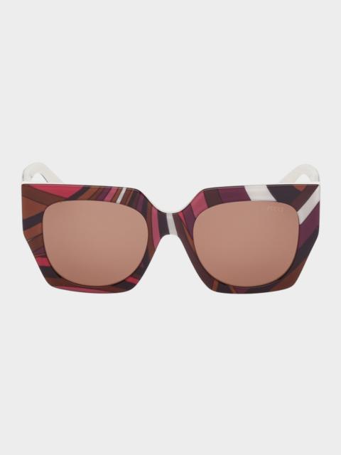 51mm Square Acetate Sunglasses
