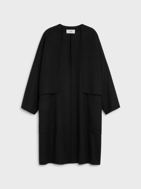 Coat with pure collar in double face Cashmere