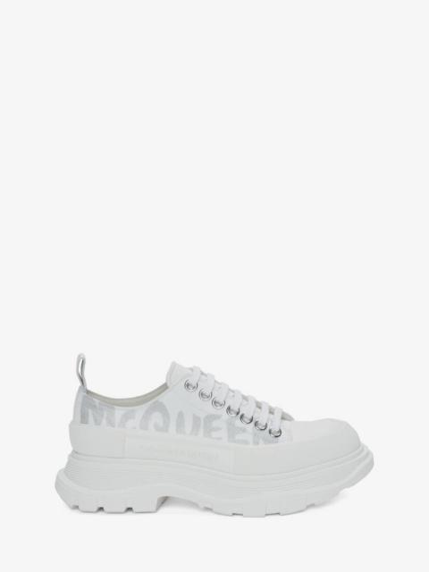 Tread Slick Lace Up in White/silver