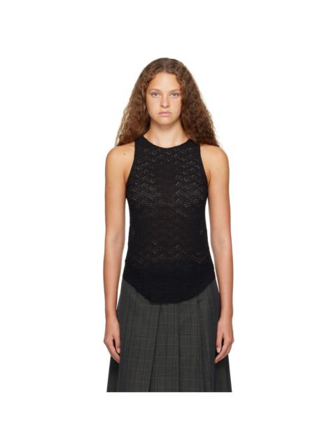 Black Crewneck Tank Top