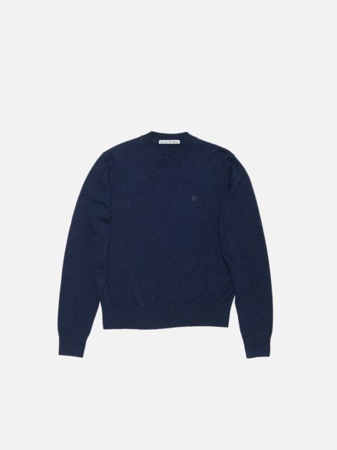 Crewneck jumper - Yak wool - Navy melange