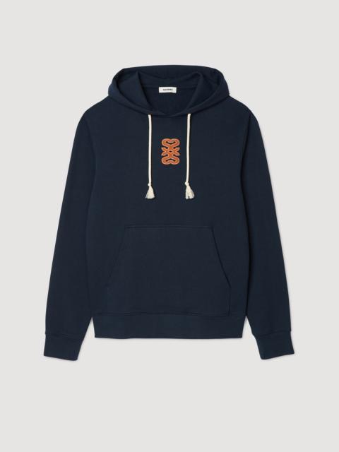 LEATHER PATCH SWEATSHIRT