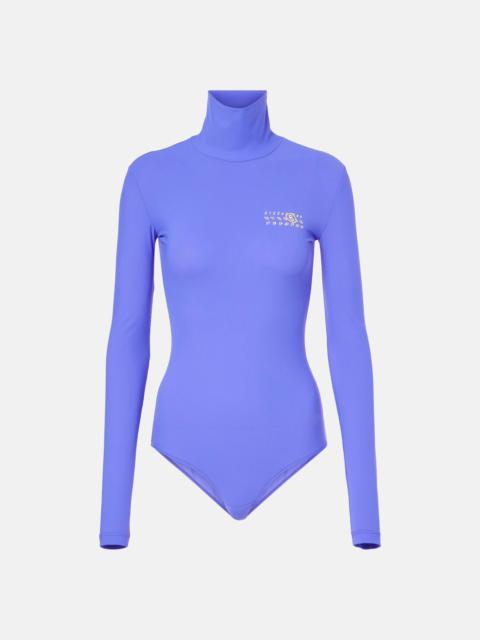 Logo jersey bodysuit