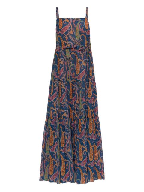 paisley-pattern maxi dress