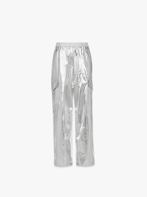 Cargo Pants in Metallic Polyester