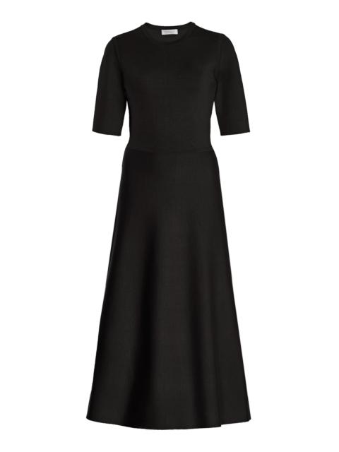 Seymore Knit Dress in Black Cashmere Wool with Silk