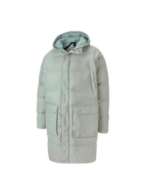PUMA Classics Long Down Jacket 'Grey Green' 599309-49