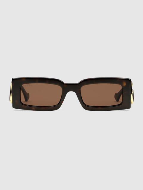 Rectangular frame sunglasses